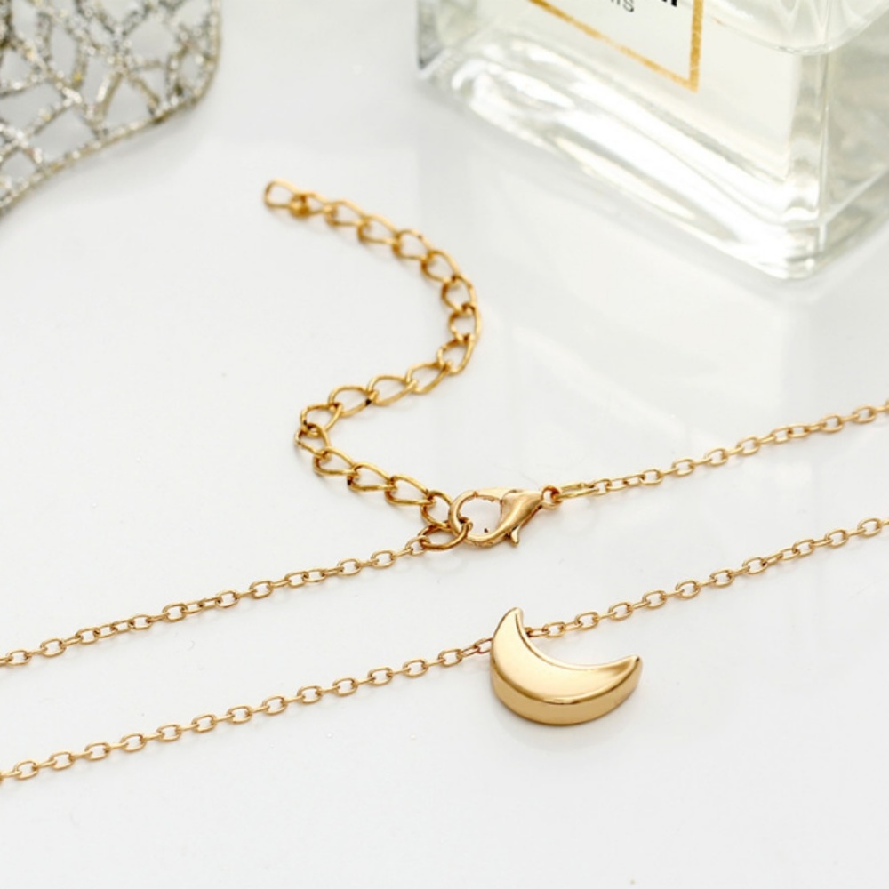 4 for $20 Moon Choker Necklace (Gold) - Picture 3 of 6